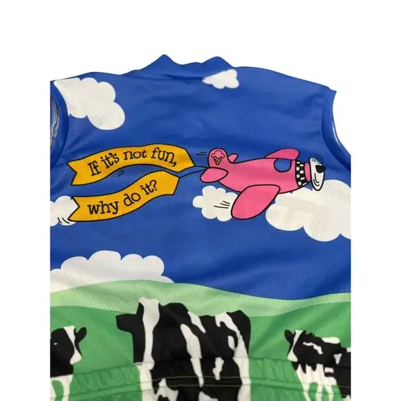 VTG 2001 Pearl Izumi Ben & Jerry's Women's Cycling jersey Size Small Italy - Picture 10 of 10